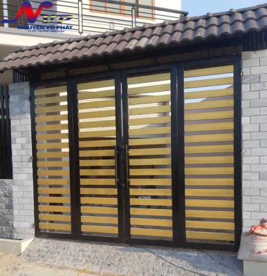 Cửa cổng sắt hộp đơn giản đẹp