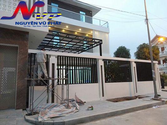 Hàng rào sắt hộp đẹp