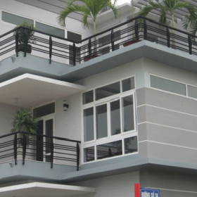 Lan can sắt hộp đơn giản