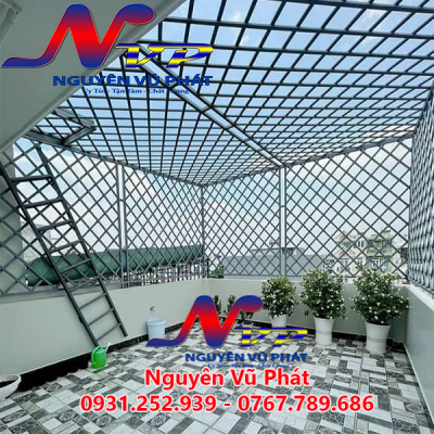 Thi công khung sắt bảo vệ Thuận An|